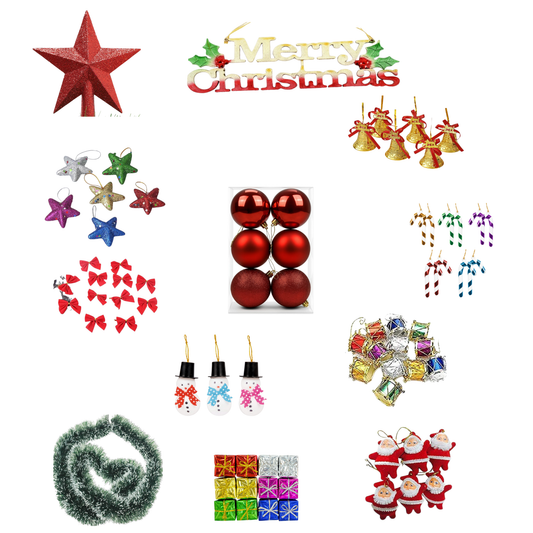 Christmas Hanging Ornaments Collection of 75