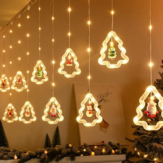 Christmas Tree Led Curtain String Lights